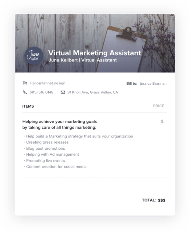 The Best Free Invoice Templates for Virtual Assistants HoneyBook